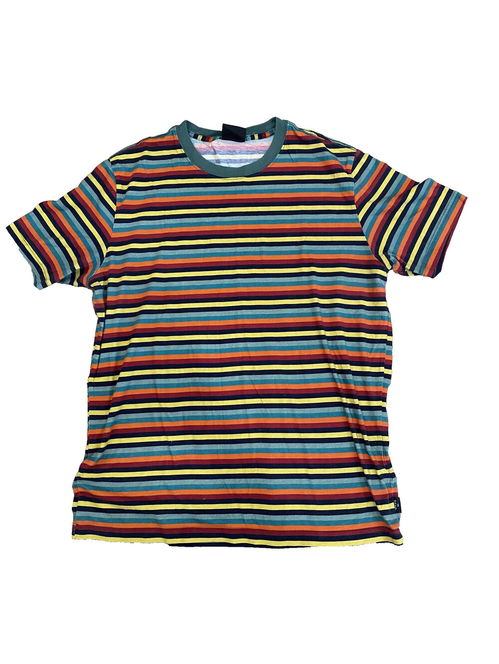 Paul Smith T-Shirt Mens Size Medium Striped Colorful Cotton Casual Tee Crewneck